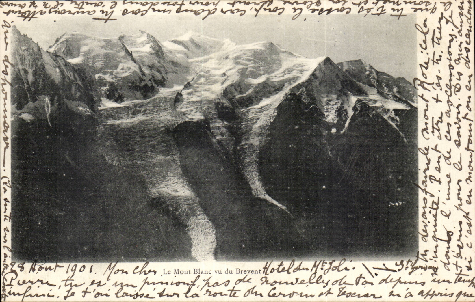 Suisse CPA Le mont Balnc vu de Brevent