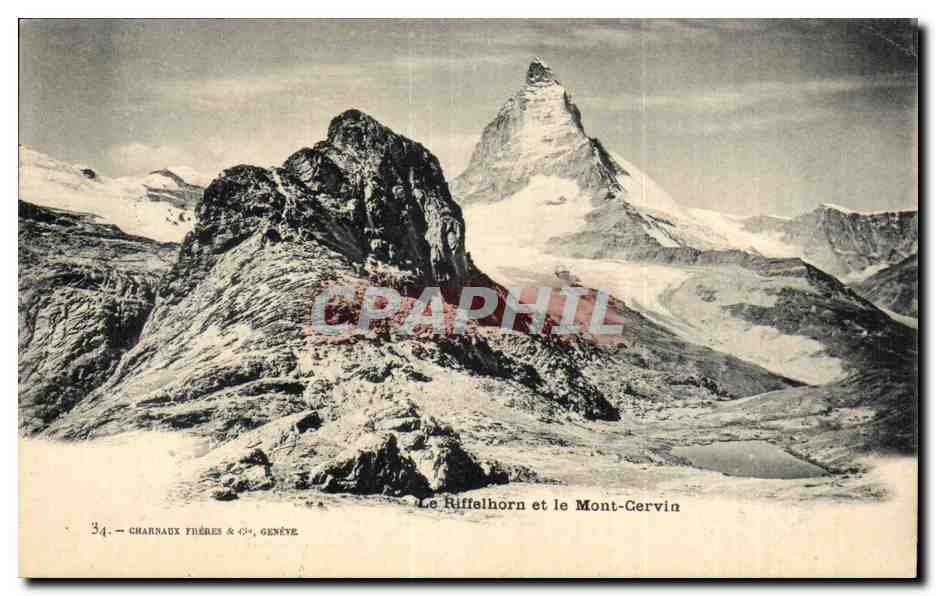 Suisse CPA Le Riffelhorn et le Mont Cervin