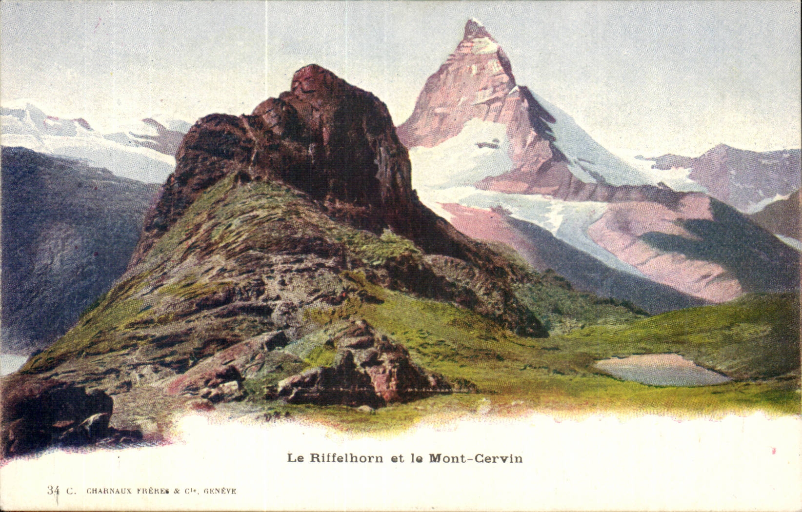 Suisse CPA Le Riffelhorn et le Mont Cervin