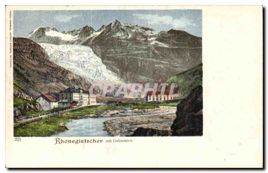 Suisse CPA Rhonegletscher mit Galenstock
