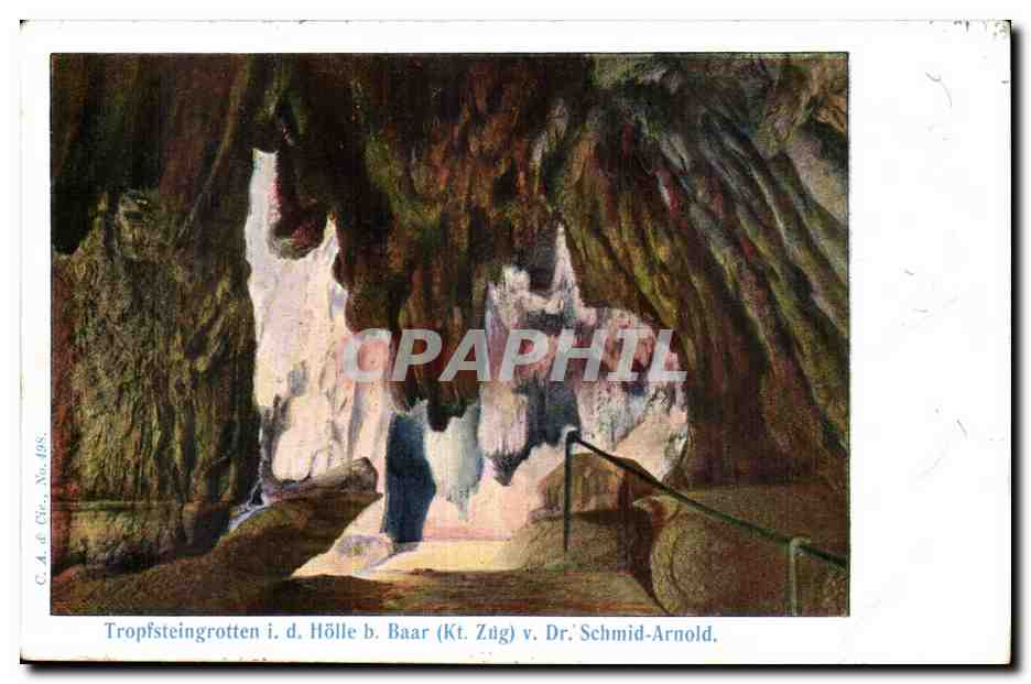 Suisse CPA tropsteingrotten Holle b Baar v Dr Schmid Arnold