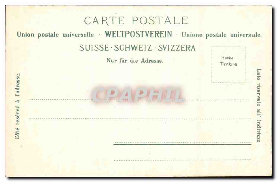 Suisse CPA Unteralpina bei St Moritz — Rückseite