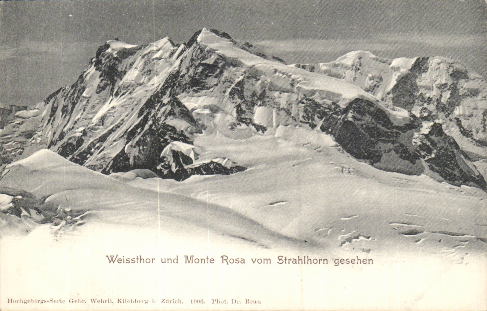 Suisse CPA Weissthor und Monte Rosa vom Stradhorn gesehen