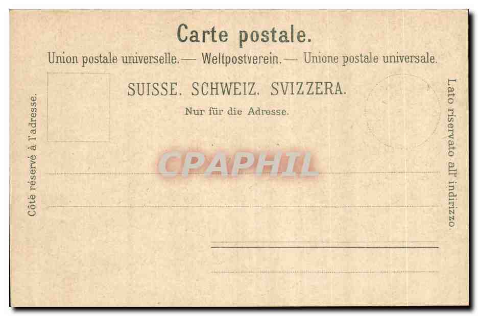 Suisse CPA Vierwaldstalter see Schloss Hertenstein im Mondschein — Rückseite