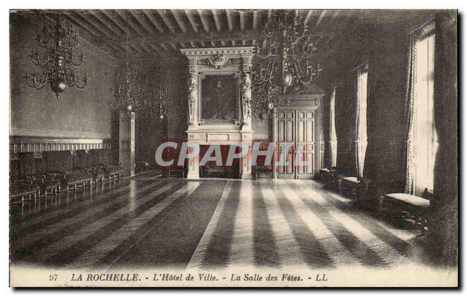 La Rochelle - L' Hotel de Ville - La salle des Fetes - CPA 