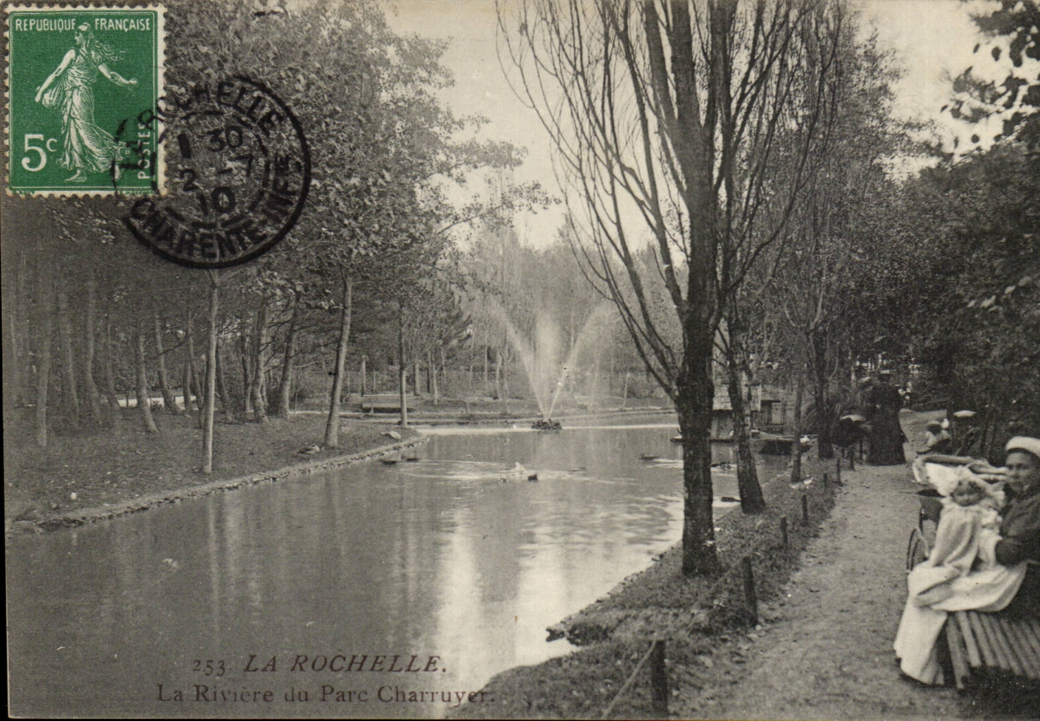 La Rivière du Parc Charruyer — La Rochelle — éditeur inconnu, n° 253