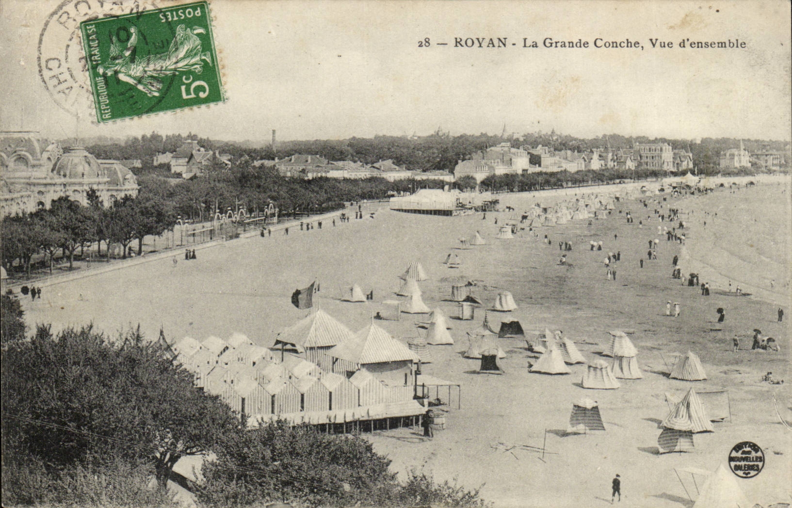 Royan les Bains - La Grande Conche - Vue d'ensemble - CPA 