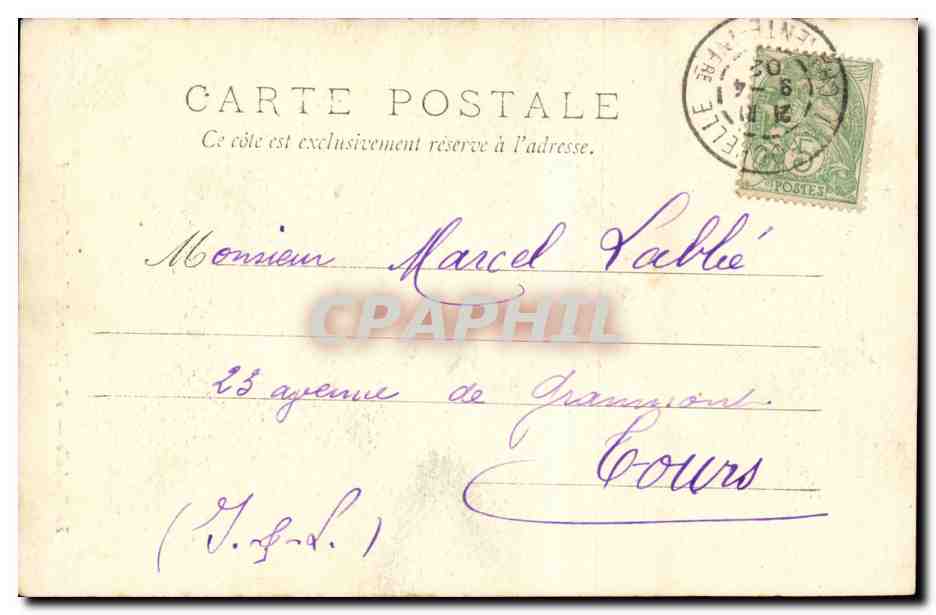 La Rochelle — Statue de l'amiral Duperré — Éditeur S. Labbé, n°13 — Verso