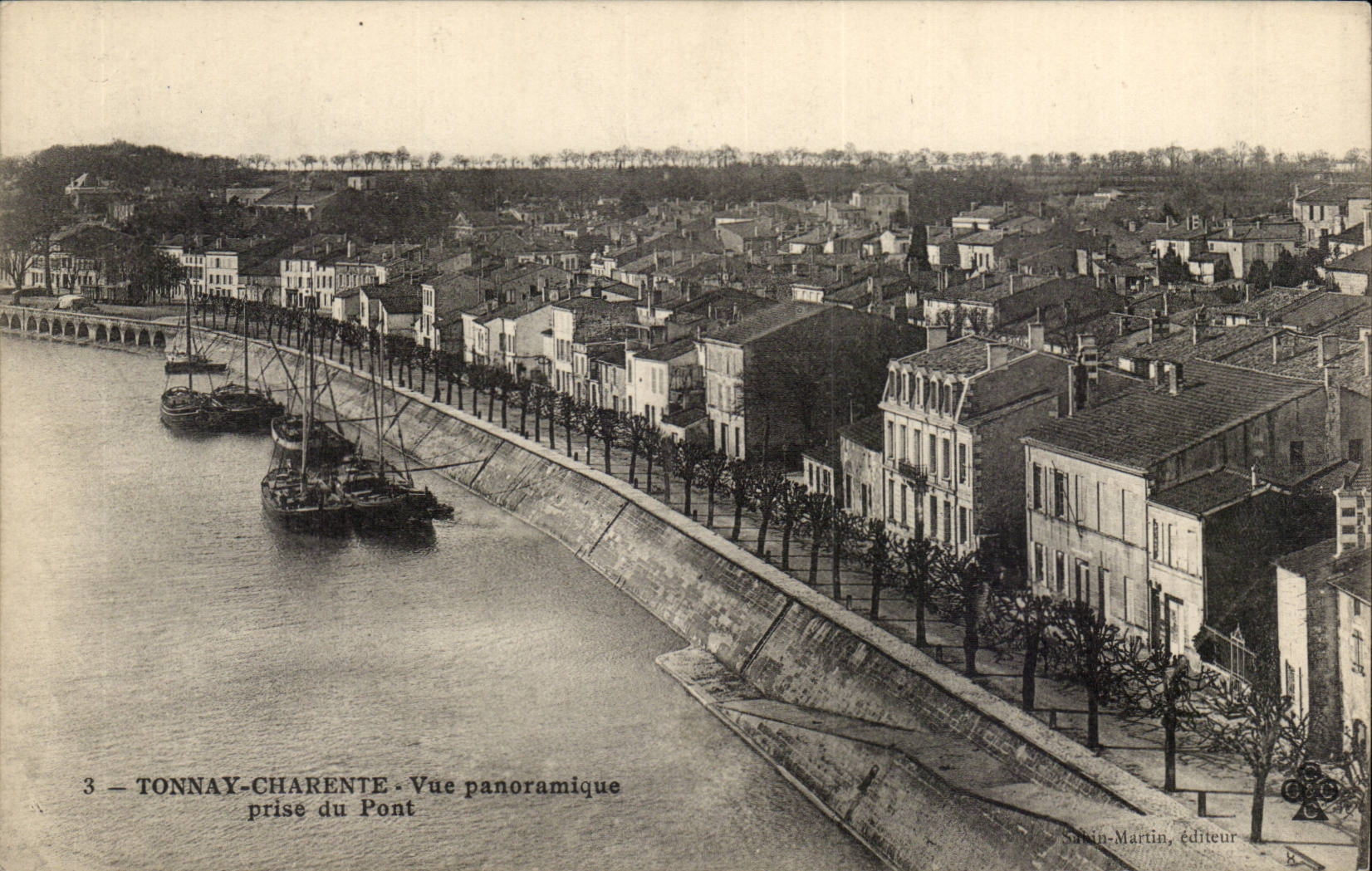 Tonnay Charente CPA Vue panoramique prise du pont