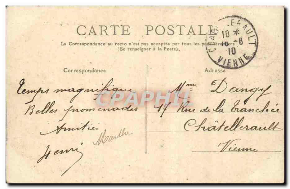 La Rochelle - Paquebot sortant du Port - L.C. - n°410 — Verso
