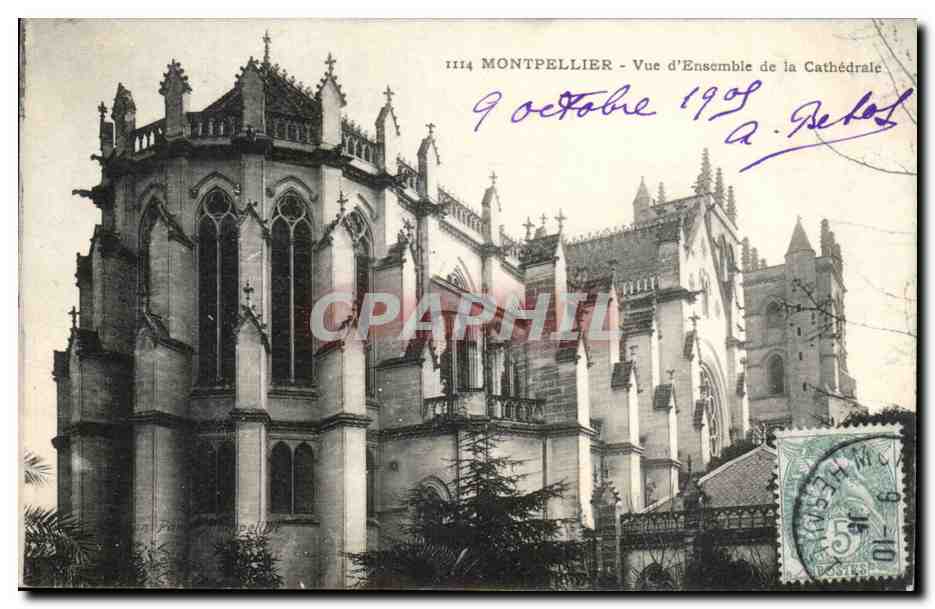 Montpellier - Allgemeiner Blick auf die Kathedrale — unbekannter Verlag, n° 1114