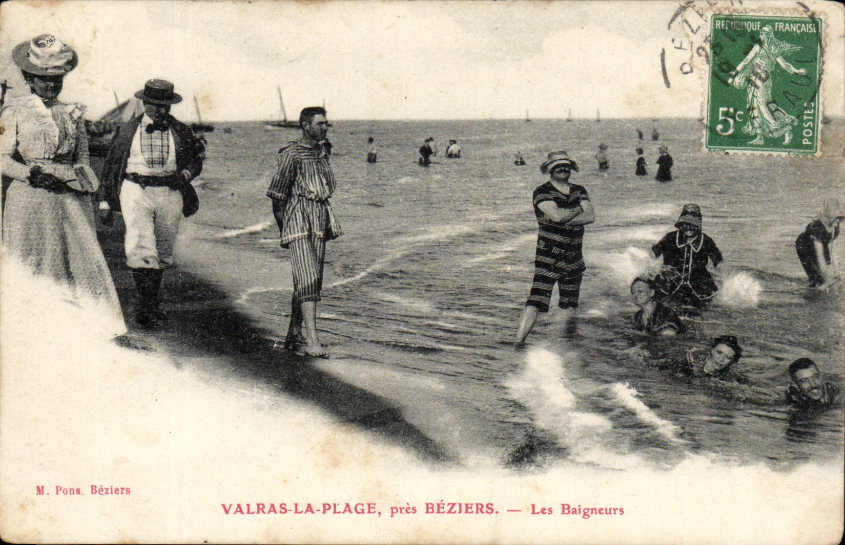 Varas la Plabe pres Beziers - Les Baigneurs - CPA 
