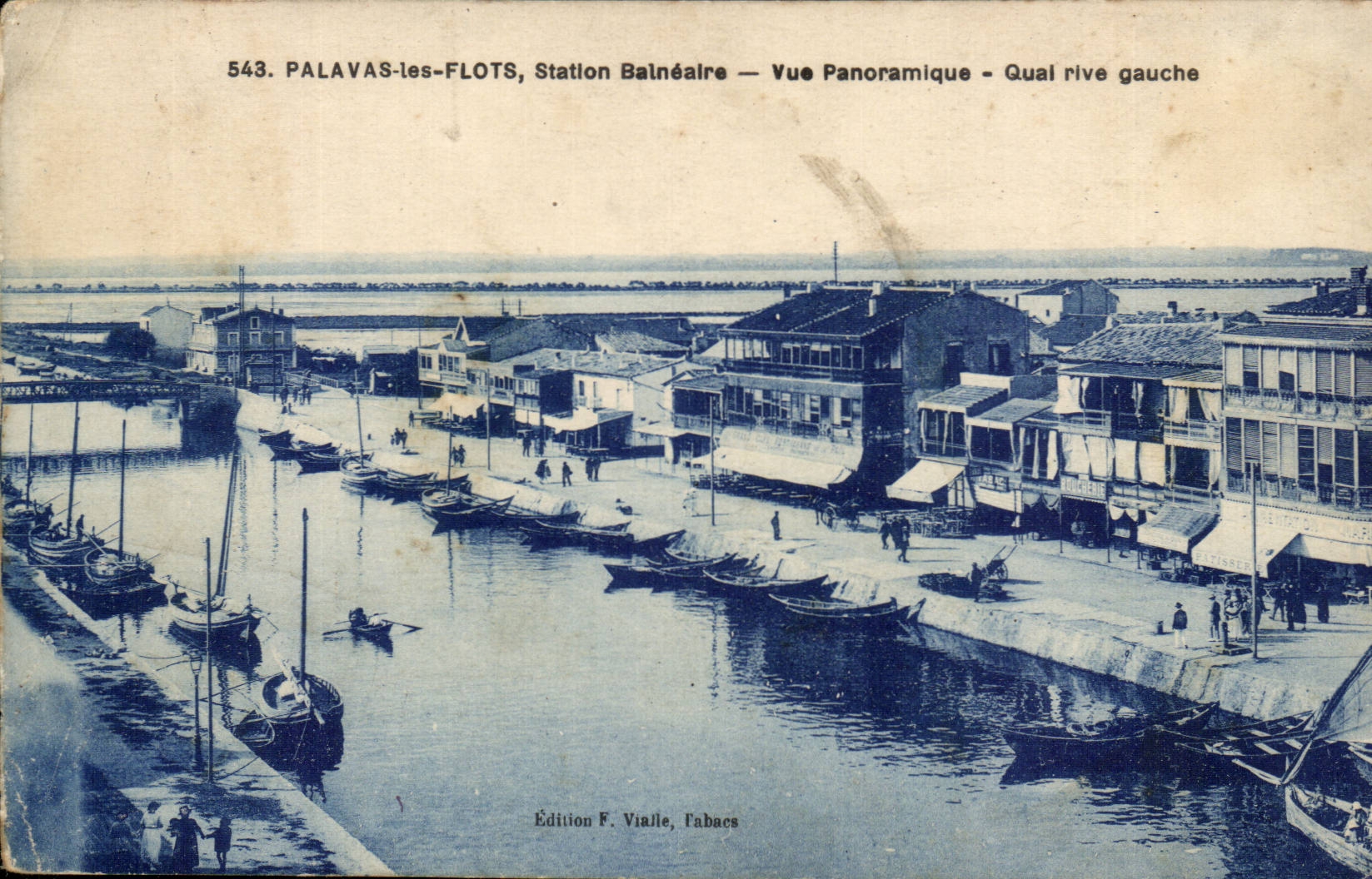 Palavas les Flots - Station Balneaire - Vue Panoramique Quai rive guache - CPA 