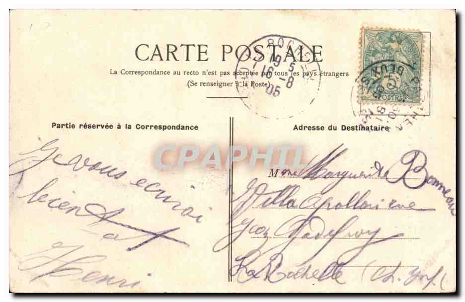 Parthenay CPA Clocher de l'eglise Saint Laurent — Rückseite
