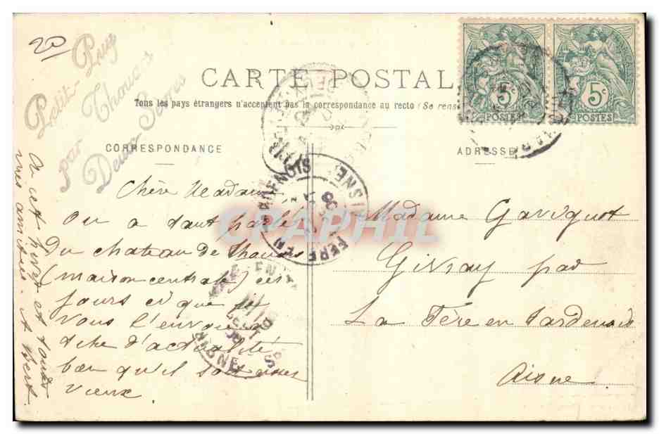 Thouars CPA Vue du chateau (cote Est) — Rückseite