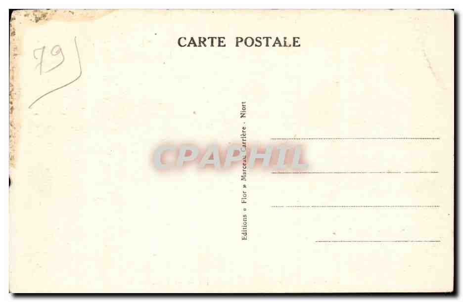 Niort CPA Le donjon vu des vieux ponts — Rückseite