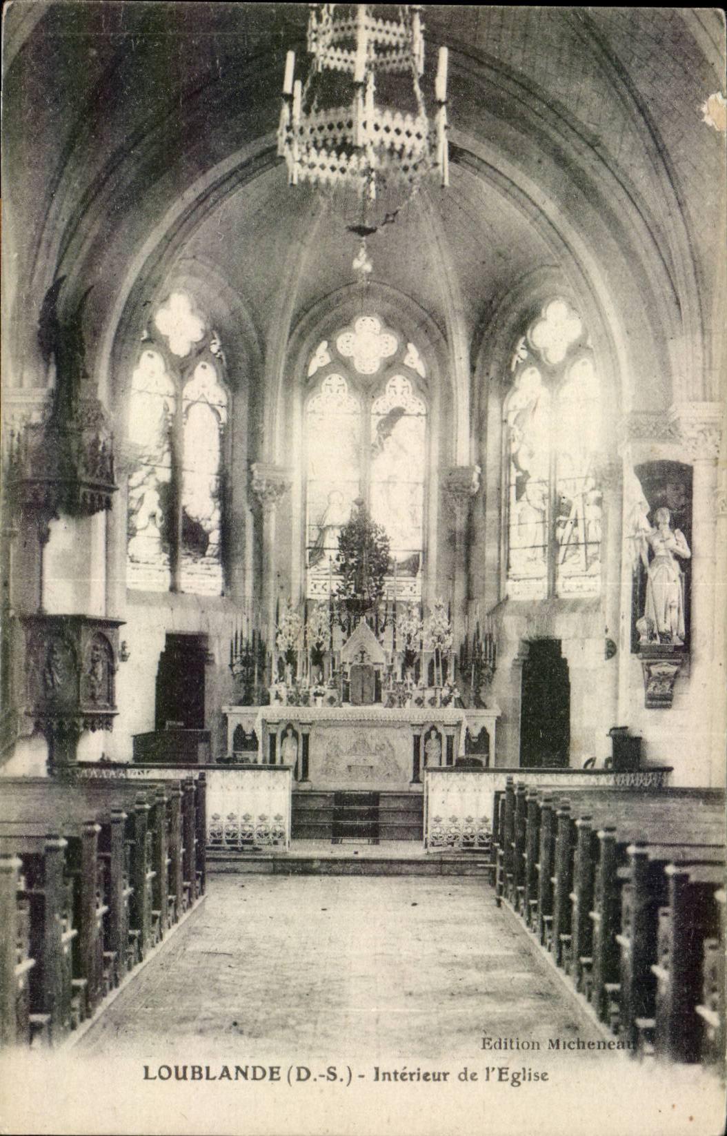 Loublande (D.-S.) — Intérieur de l'Église — Édition Micheneau