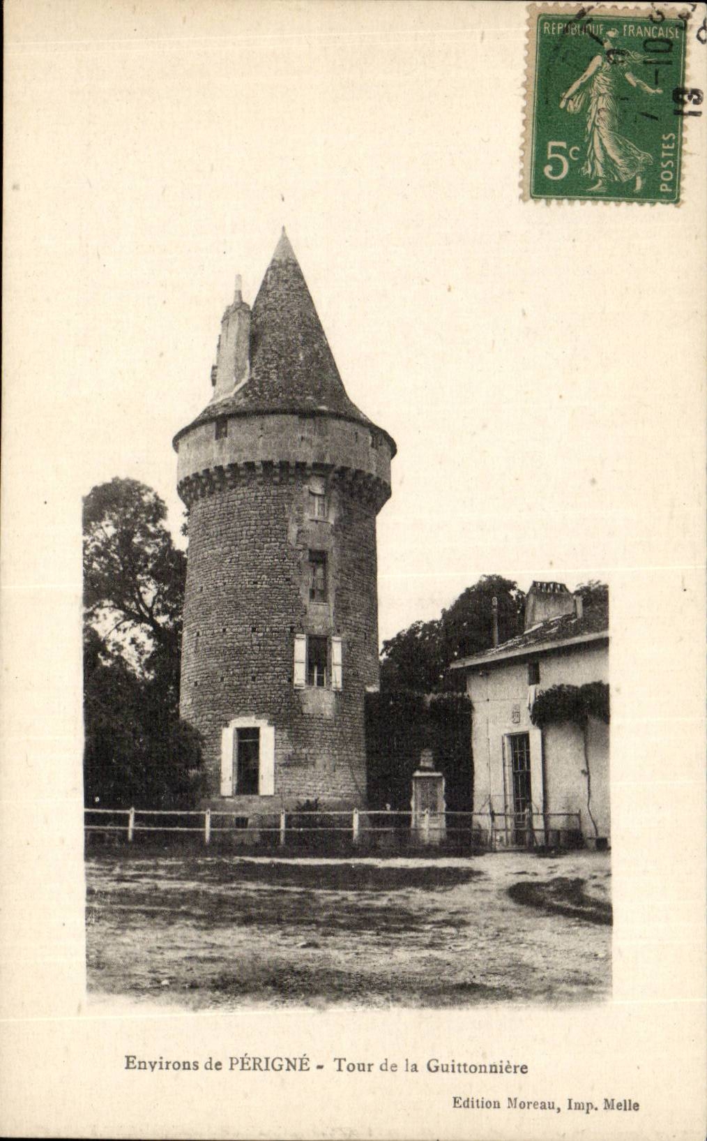 Environs de PÉRIGNÉ - Tour de la Guittonnière — Édition Moreau, Imp. Melle