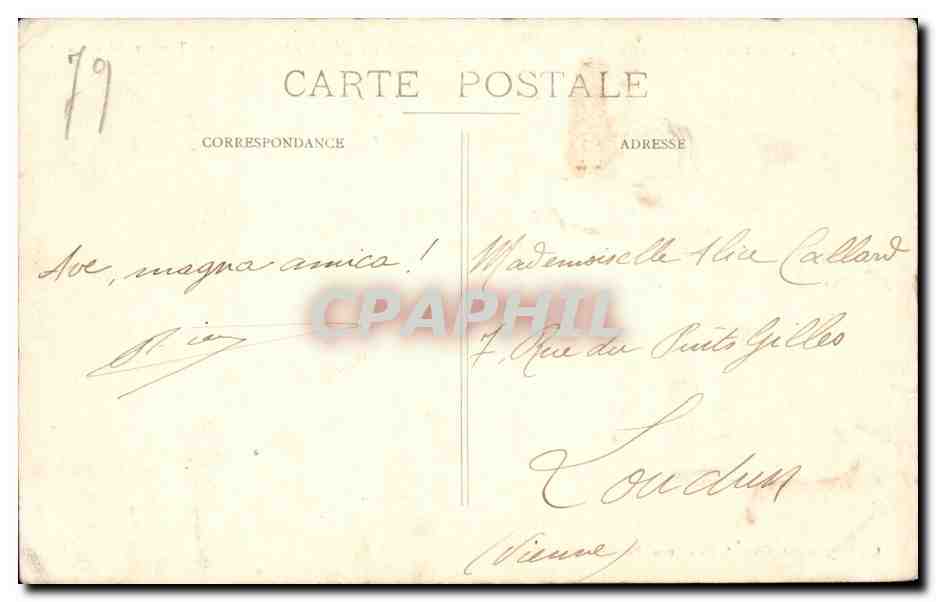 Parthenay — Vue générale prise de la Tour de l'Horloge — Cliché Coutant, 10e édition — Rückseite