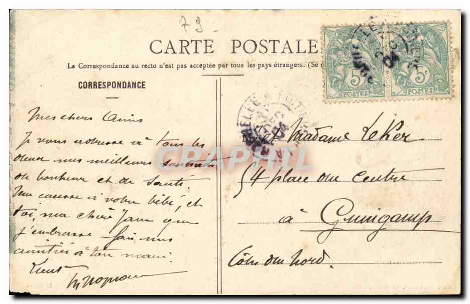 Tuttionnain — vue du pont et de l'église — éditeur non visible — Achterkant