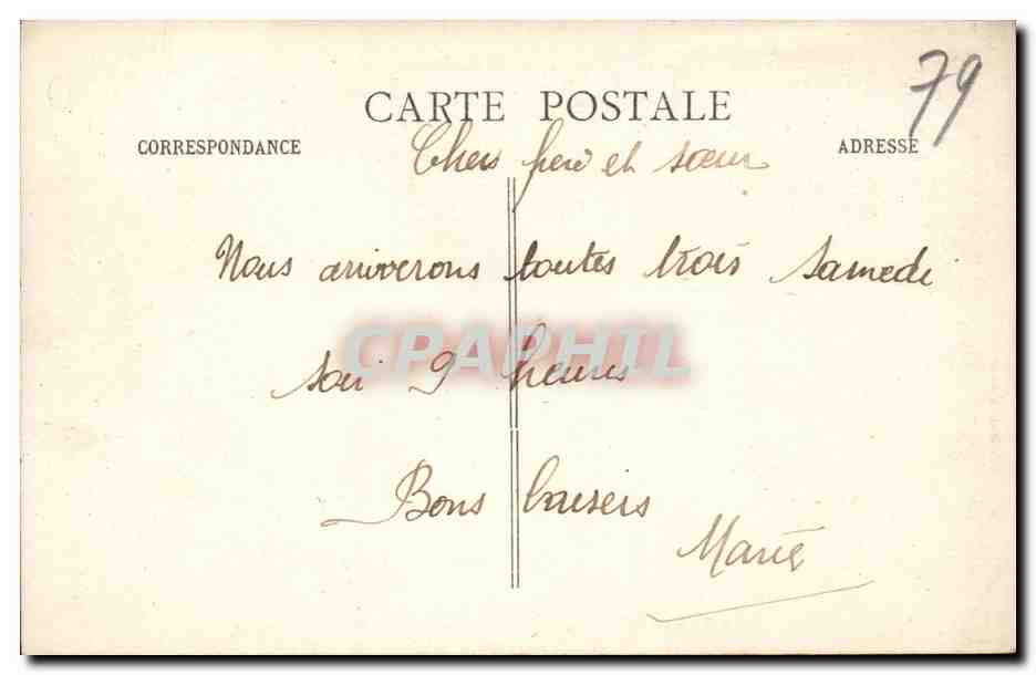 Niort CPA Le jardin de la place de la Breche — Rückseite