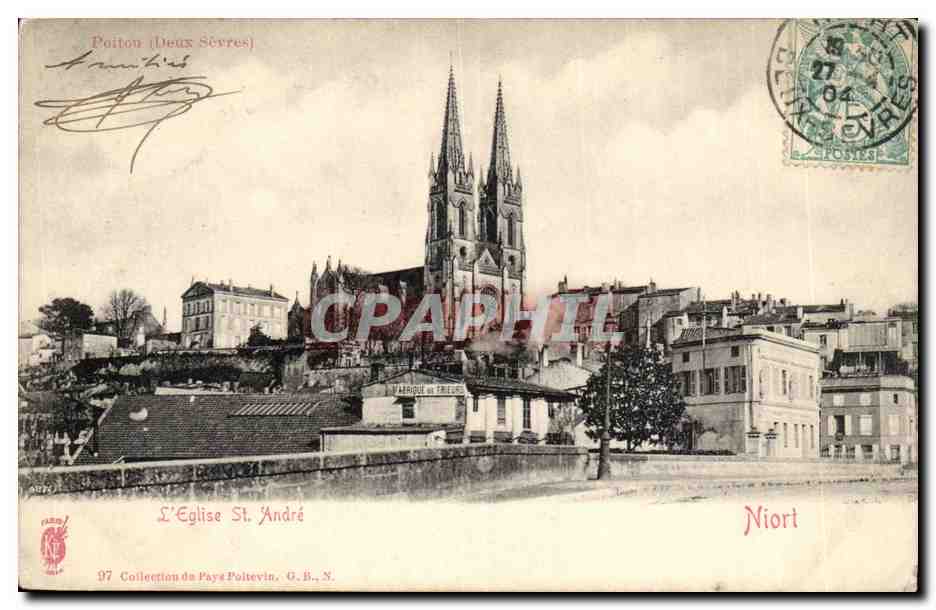 Poitou (Deux Sèvres) — L'Église Saint-André — G. B., N. (Niort)