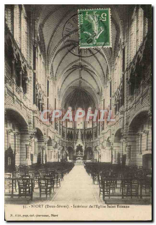 Niort CPA interieur de l'eglise Saint Etienne