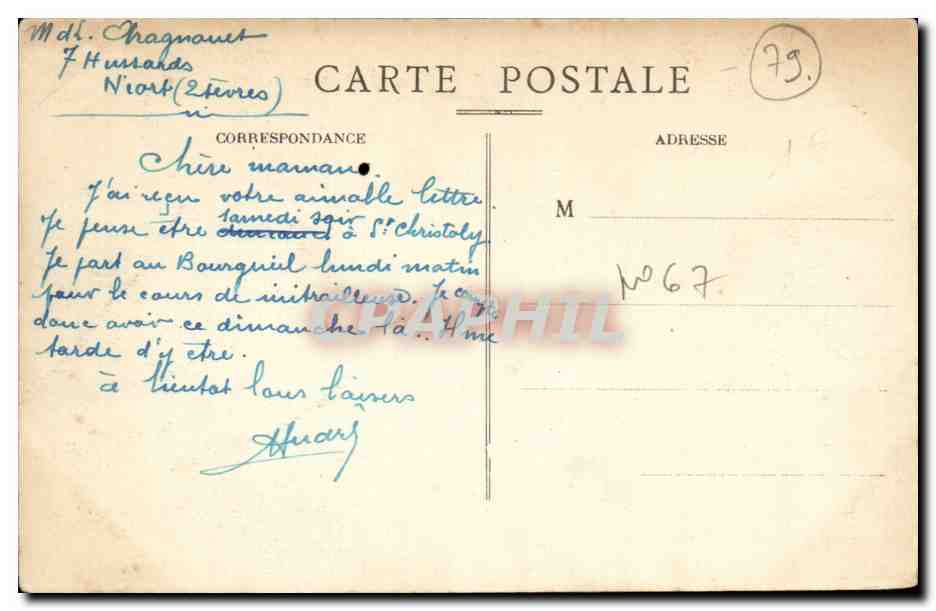 Niort et ses Environs — L'Hôtel-de-Ville de Niort — Collection Max Manard, n°47 — Reverso