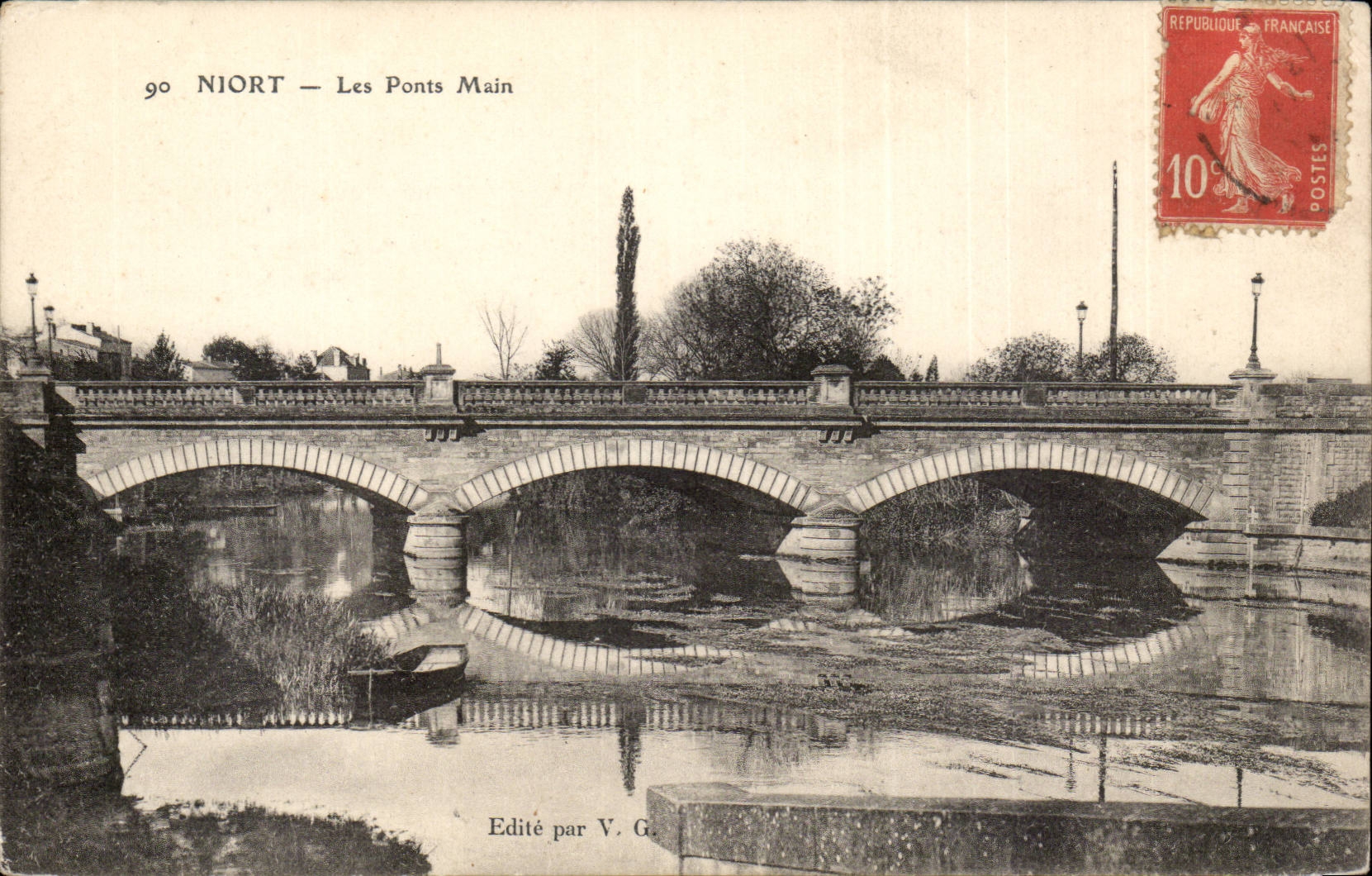 Niort — Les Ponts Main — Edité par V. G.