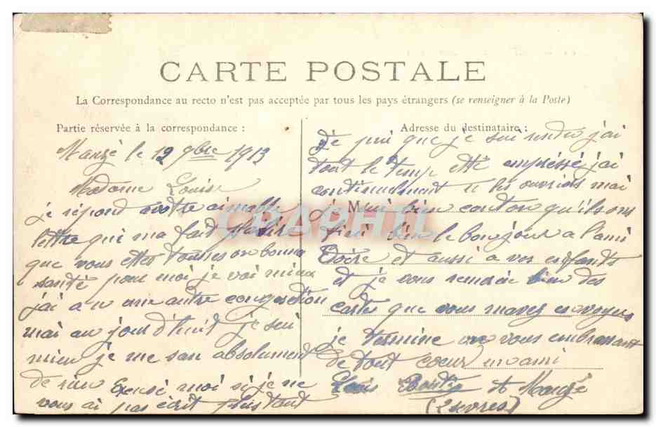 Niort — Les Ponts Main — Edité par V. G. — Verso