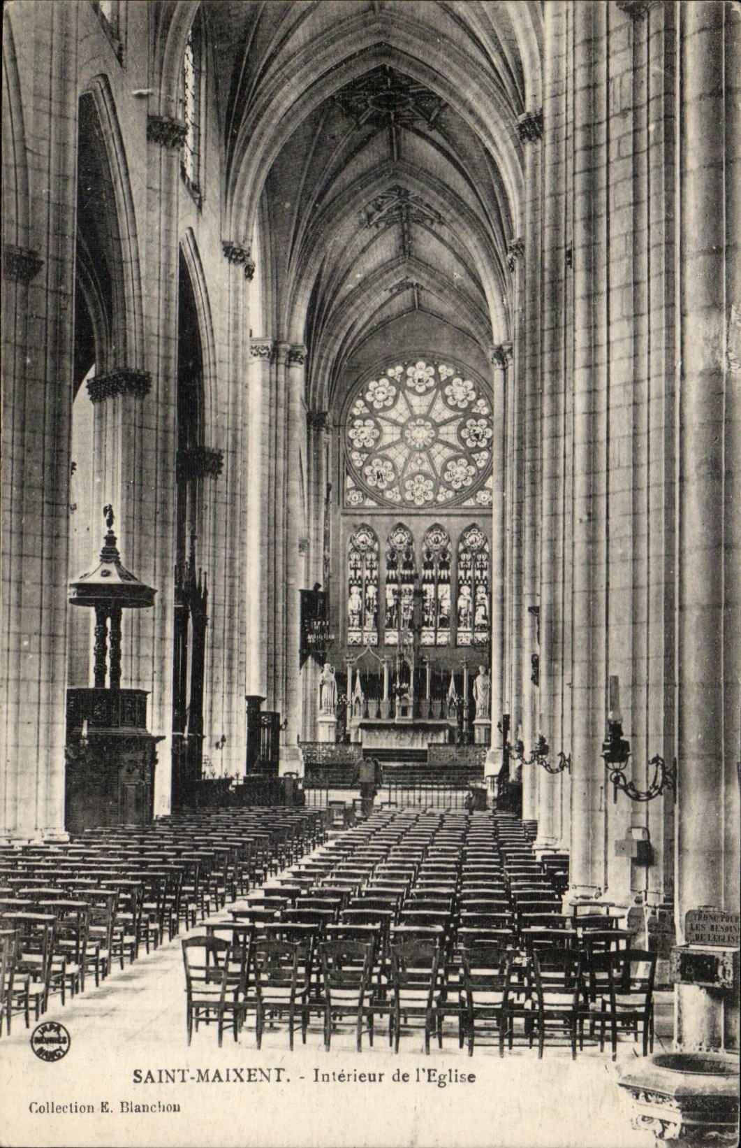 Saint-Maixent — Intérieur de l'église — Collection E. Blanchon