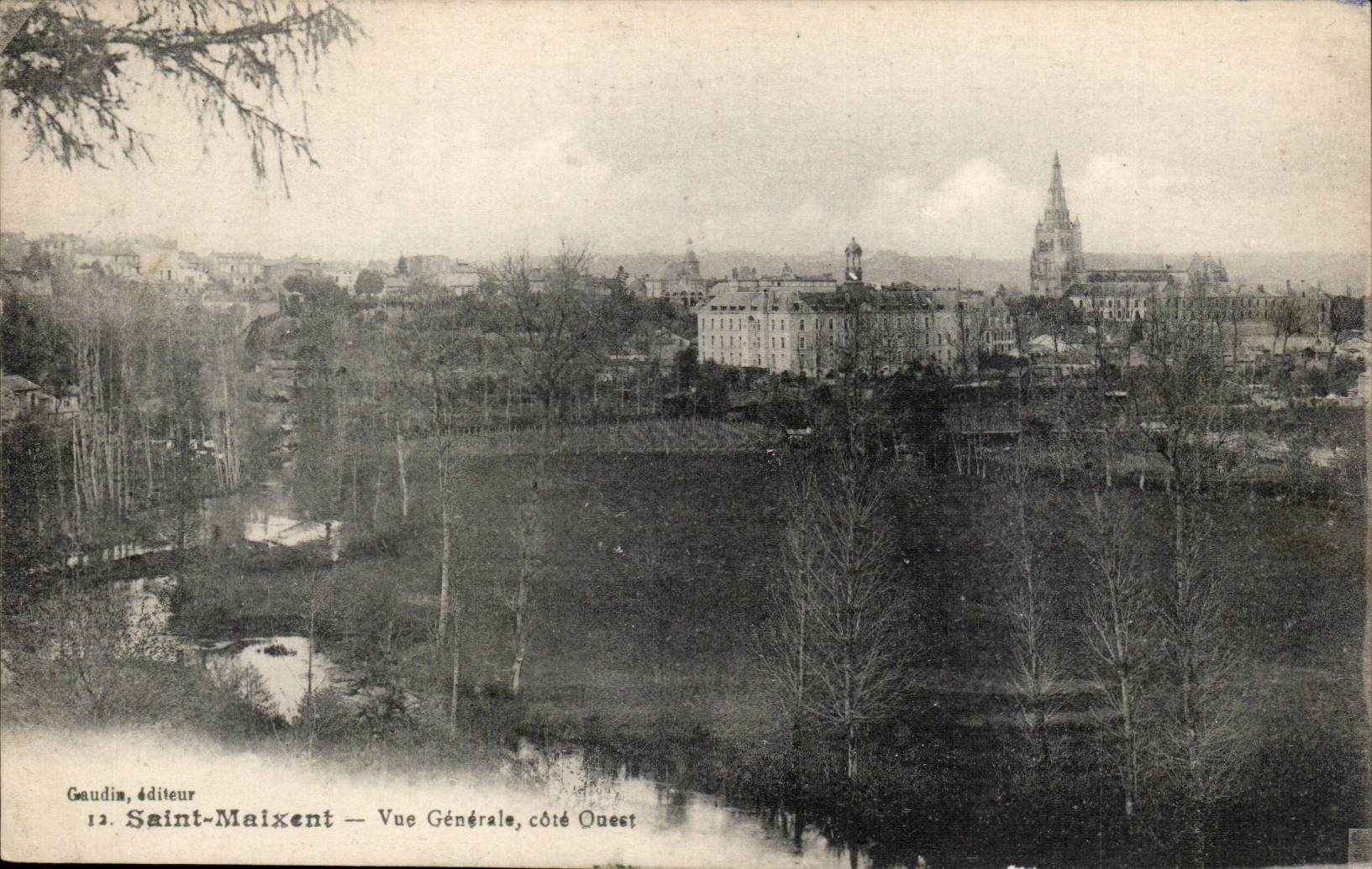 Saint Maixent CPA Vue generale Cote Ouest