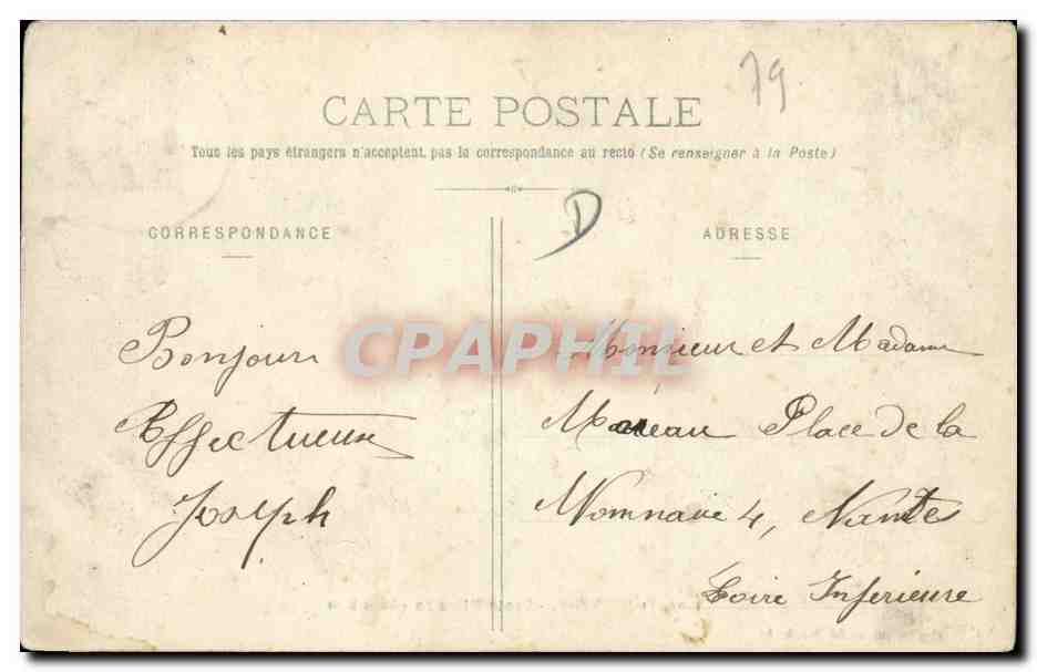Saint Maixent CPA Ecole militaire Sous bois — Rückseite