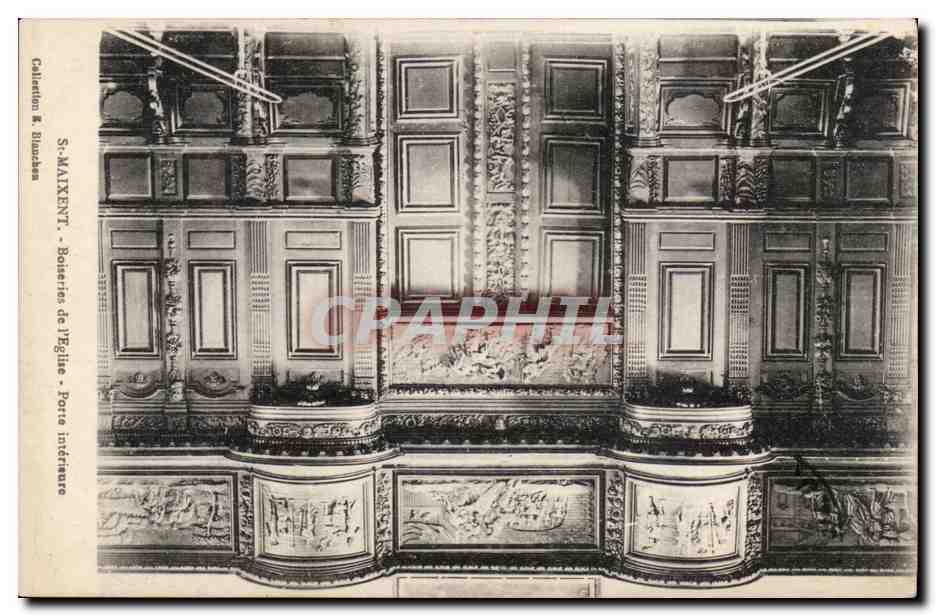 Saint Maixent CPA Boisseries de l'eglise Porte interieure