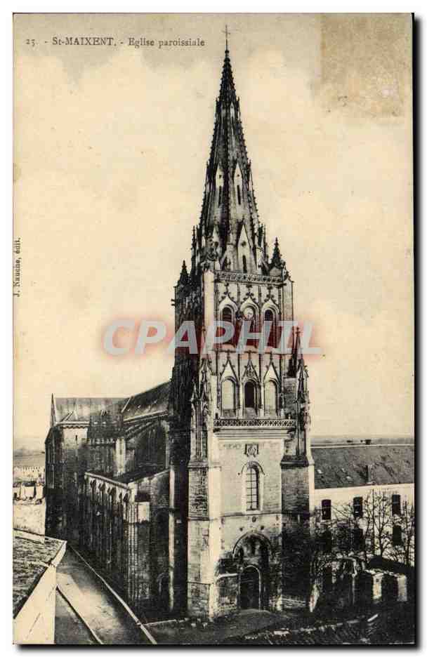 Saint Maixent CPA Eglise paroissiale