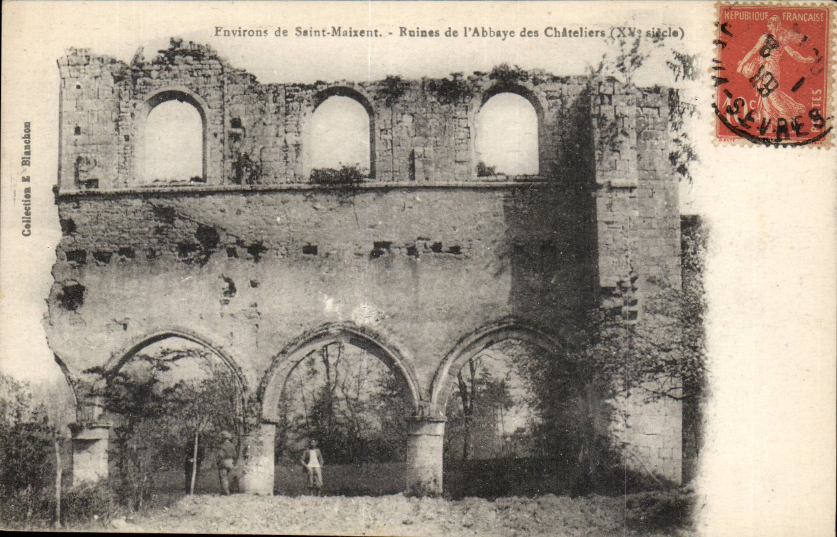 Ruines de l'Abbaye des Châteliers — Environ de Saint-Maixent — Collection E. Blanchon
