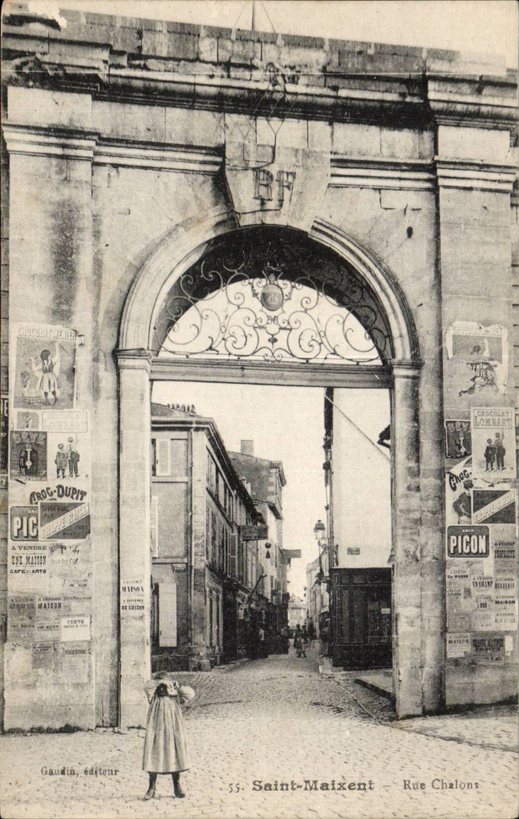 Saint-Maixent — Portal de la Rue Chalons — Gaudin, editor, n°55