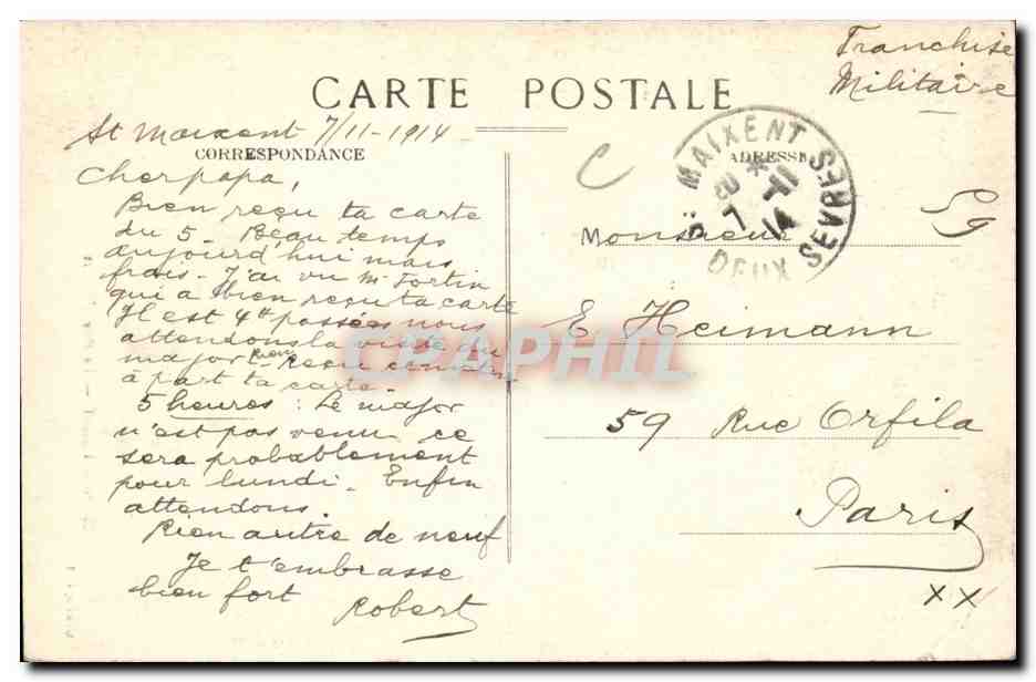 Saint Maixent CPA Le Puy d'enfert — Back