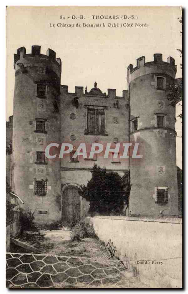 Thouars CPA Le chateau de Beauvais a Orbe (cote Nord)