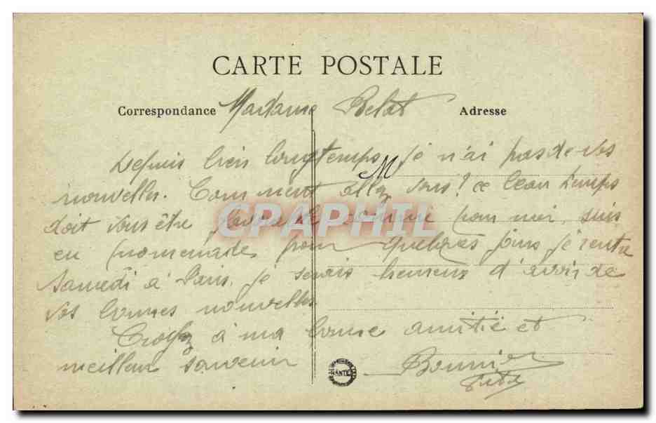 Thouars CPA Le chateau de Beauvais a Orbe (cote Nord) — Back