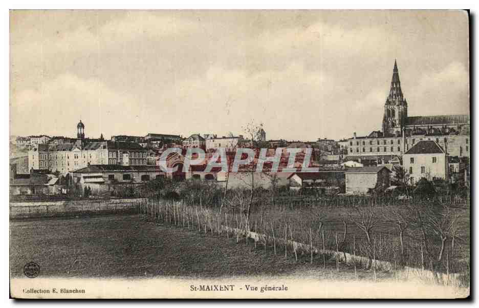 Saint Maixent CPA Vue generale