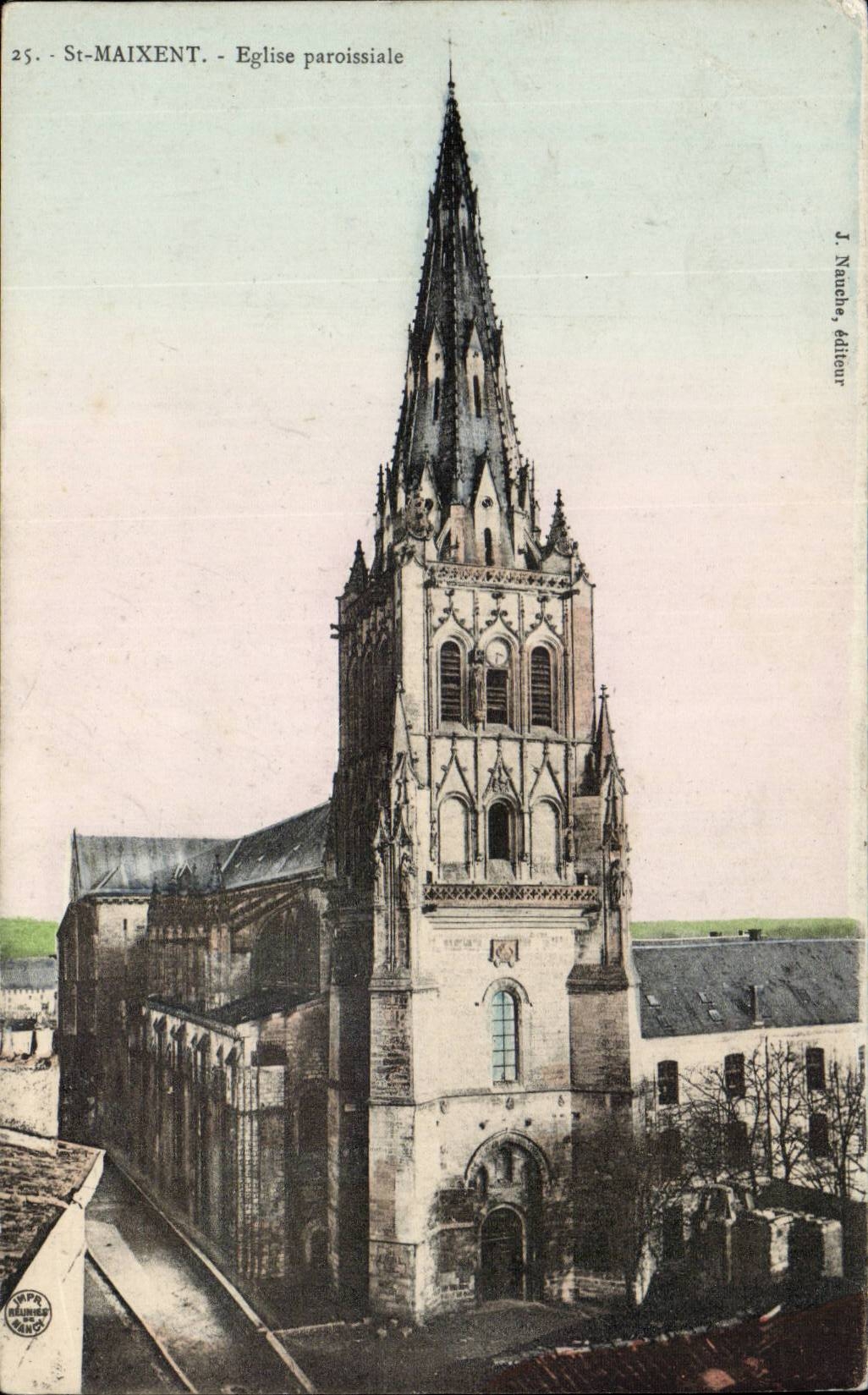 Saint Maixent CPA Eglise paroissiale