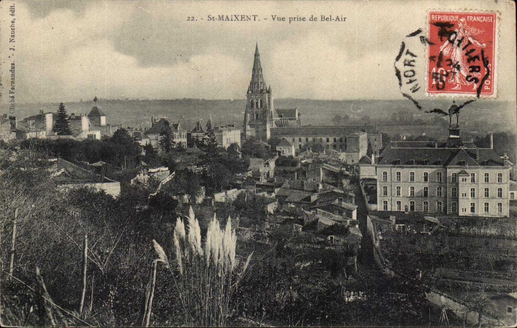St-Maixent — Vue prise de Bel-Air — J. Nauche, édit. 22