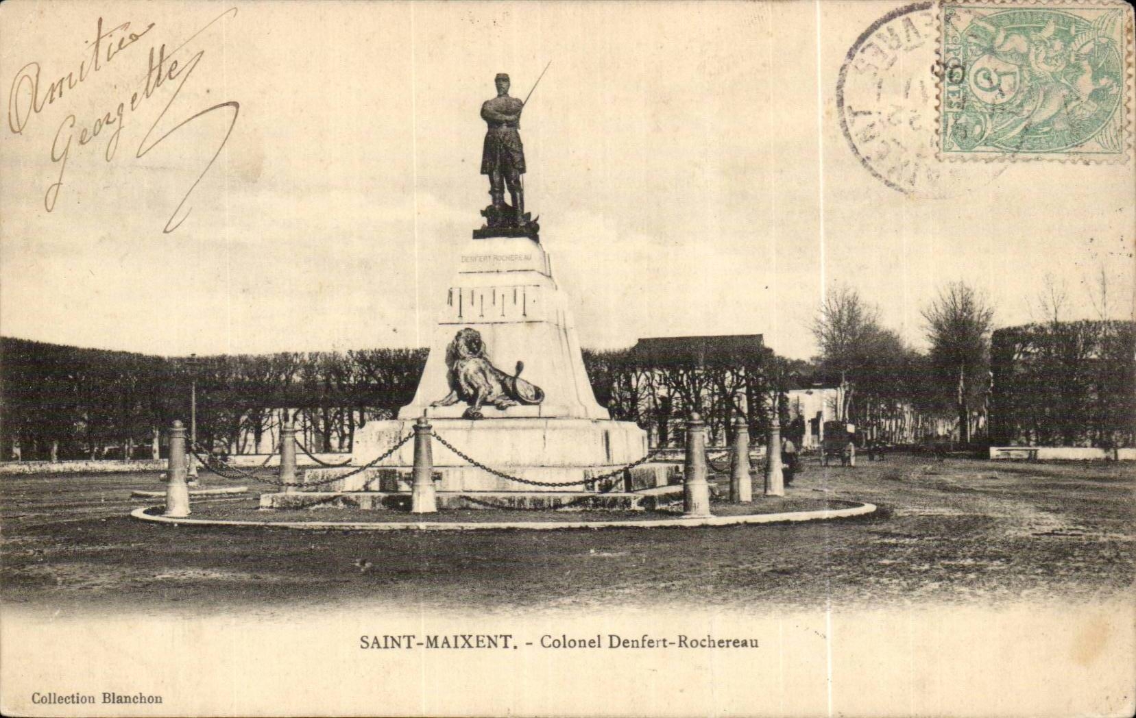 Saint-Maixent — Monument au Colonel Denfert-Rochereau — Collection Blanchemon