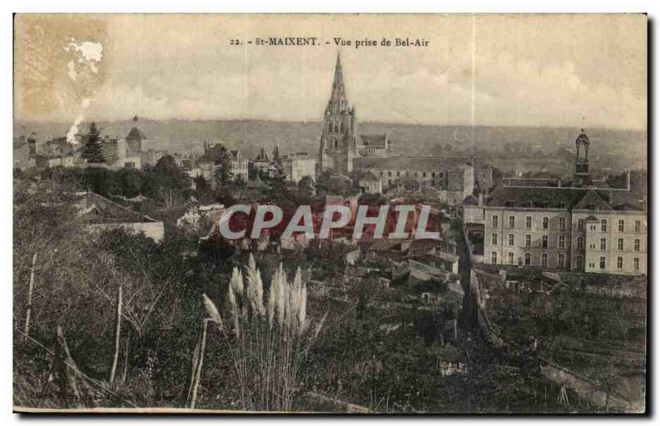 Saint Maixent CPA Vue prise de Bel air
