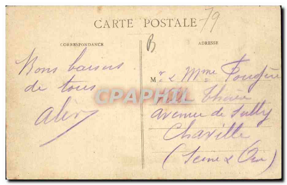 Saint Maixent CPA Vue prise de Bel air — Rückseite