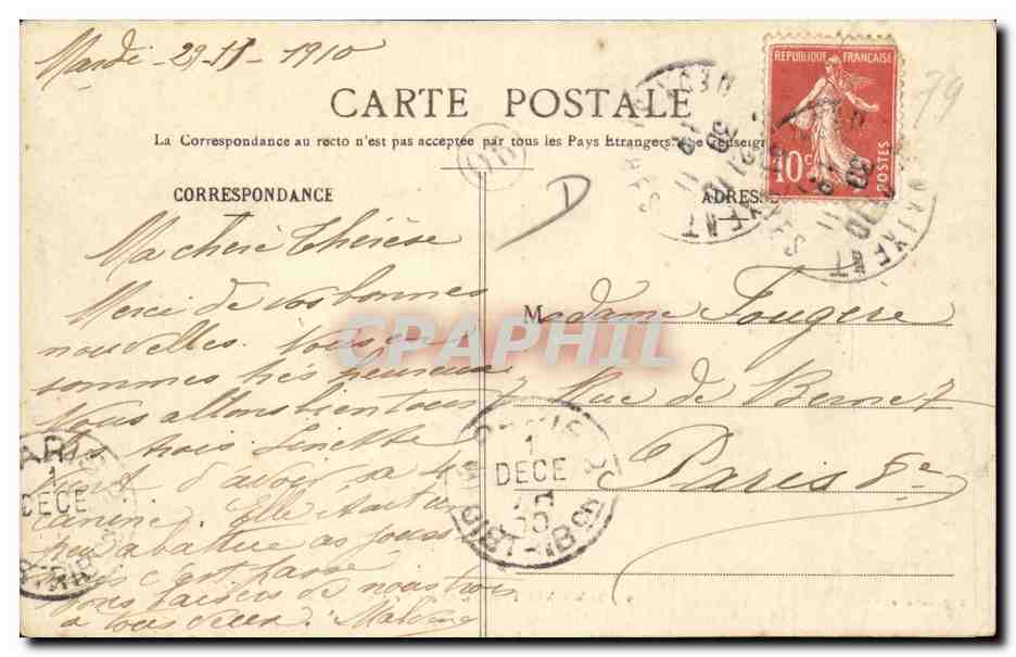 St-MAIXENT - Les Allées Vertes — J. Nauche, édit. n°39 — Reverso