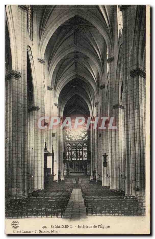 Saint Maixent CPA Interieur de l'eglise