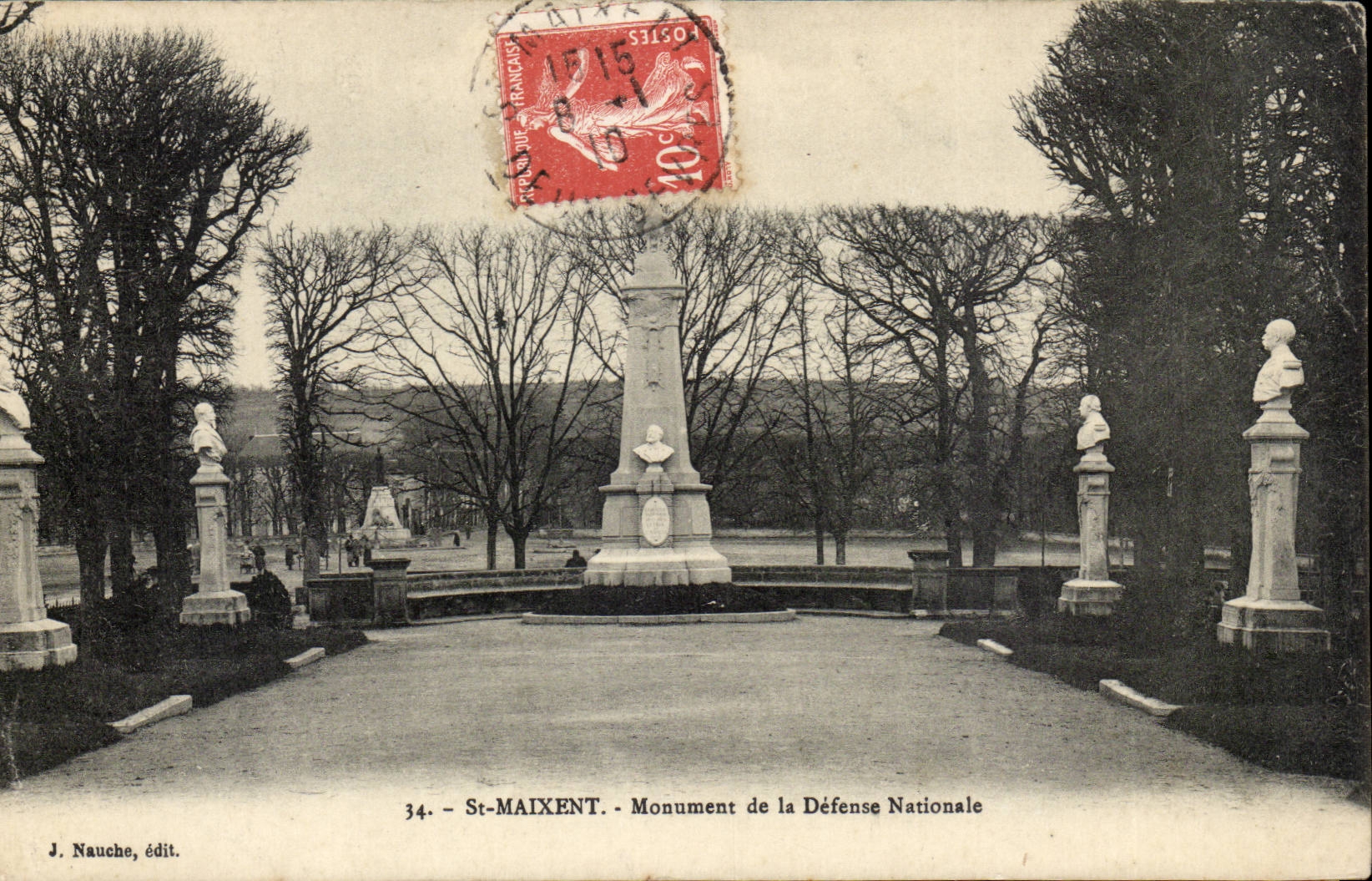 Saint Maixent CPA Monument de le DEfense nationale
