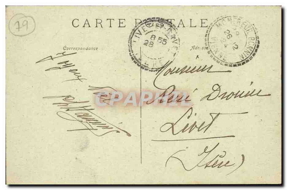 Environs de Parthenay CPA Noce villageoise un double mariage — Rückseite
